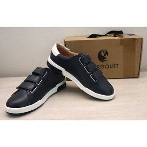 Perroquet SZYVSS2411 Boys Sz 38 US 5.5-6 Navy Blue Leather Rugged Sneakers Shoes